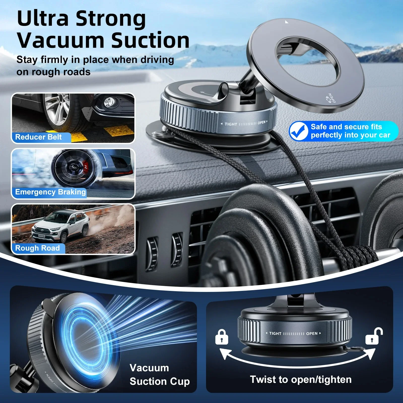 Magnetic Car Phone Holder with 360° Rotatable Arm 5 Magnetic Car Phone Holder with 360° Rotatable Arm - Image 5