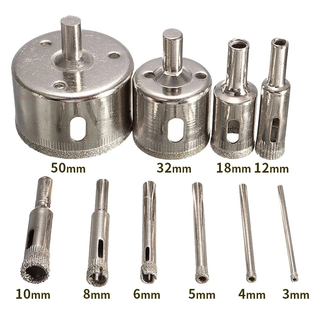 Diamond-Coated Hole Saw Drill Bit Set (10 Sizes) 7 Diamond-Coated Hole Saw Drill Bit Set (10 Sizes) - Image 7