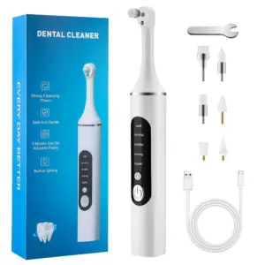 White Electric Teeth Whitening Cleaner with 5 Modes