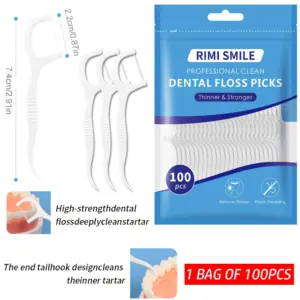 RIMI Smile Dental Floss Pack 50/100/300 Picks 10 S7b152e690513408b96906adeb77f8244v