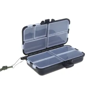 Compact 9-Compartment Fishing Tackle Box