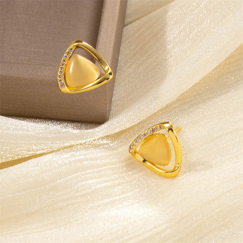 Trendy Geometric Triangle Earrings for Women 2 Trendy Geometric Triangle Earrings for Women - Image 2