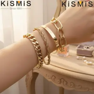 Women's Punk and Minimalist Bracelet Set by KISMIS