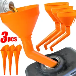 Bright Orange Automotive Refueling Funnel Set