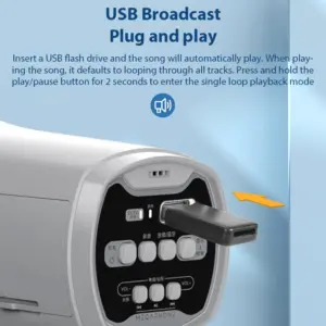 White Portable Outdoor Megaphone for Announcements 9 S7c32b58337e144069ebe2da422ea96ebc