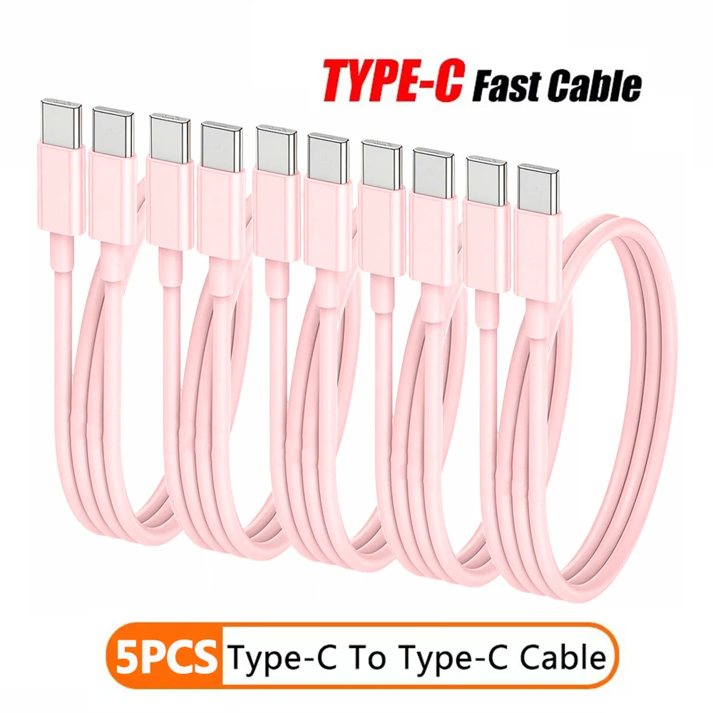 White USB-C to USB-C Fast Charging Cable Set 7 White USB-C to USB-C Fast Charging Cable Set - Image 7