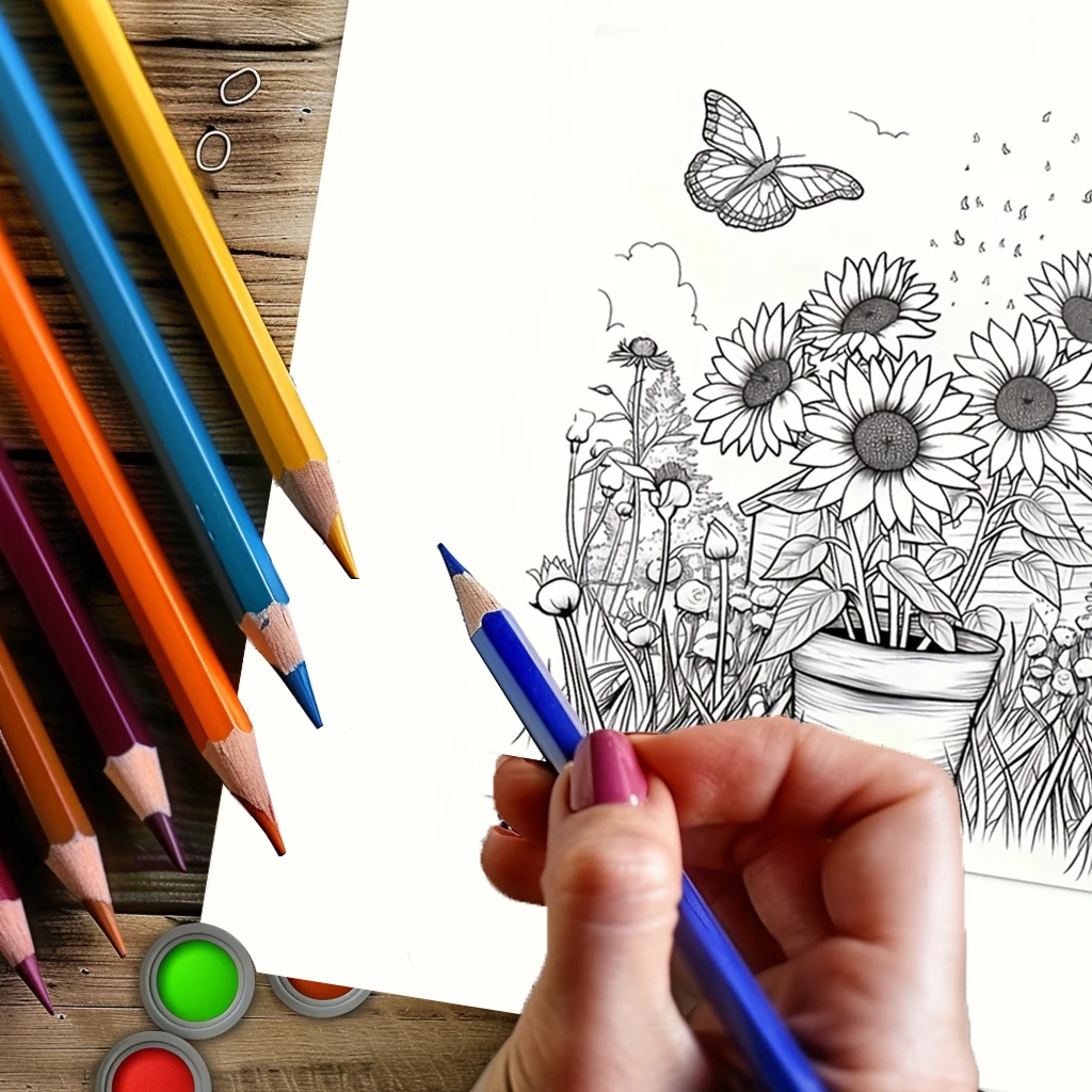 Fairy Flowers Adult Coloring Book with Floral Designs 6 Fairy Flowers Adult Coloring Book with Floral Designs - Image 6