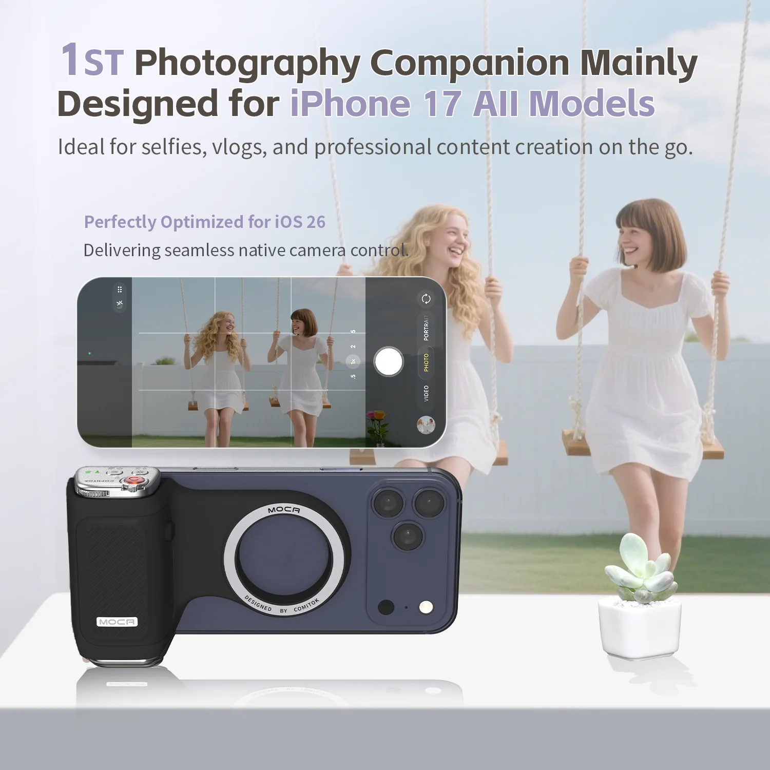 MOCA Magnetic Smartphone Grip for Vlogging 2 MOCA Magnetic Smartphone Grip for Vlogging - Image 2