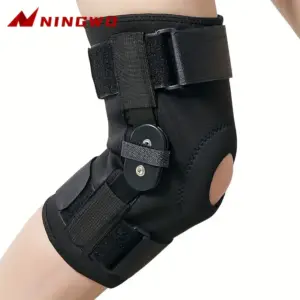 Black Hinged Knee Brace for Support
