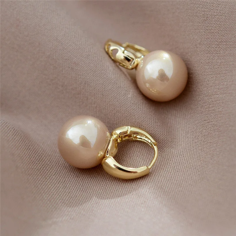 Gold Pearl Drop Earrings for Women 5 Gold Pearl Drop Earrings for Women - Image 5