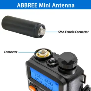 Black Mini Radio Antenna with SMA-Female Connector 10 S7da87bd427774ffb81cbd7a3d742833el