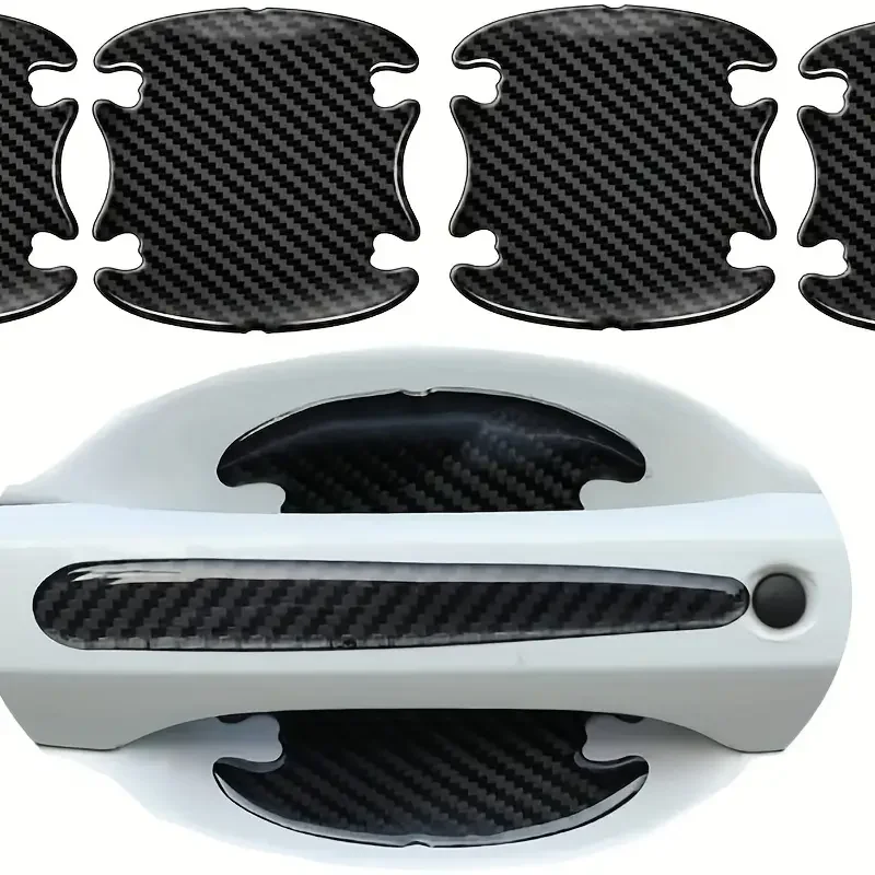 Carbon Fiber Car Handle Protector Sticker 6 Carbon Fiber Car Handle Protector Sticker - Image 6