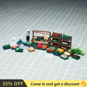 Miniature Vegetable Stand Scene Set for Dioramas 12 S7e495f6a9caa43a59e981fa2e1798883D