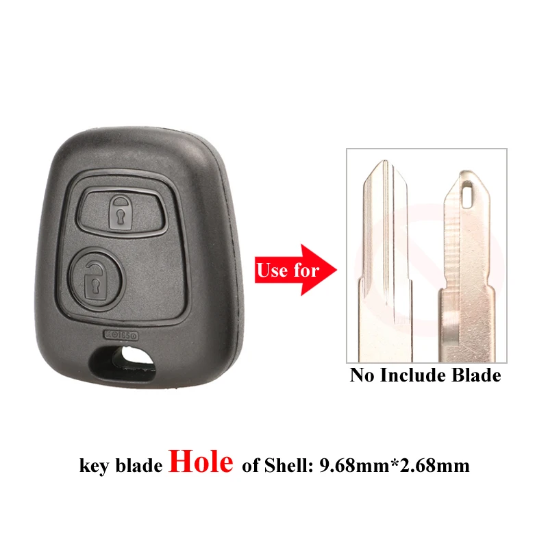 Black ABS Car Key Shell for Citroen, Peugeot, Toyota 6 Black ABS Car Key Shell for Citroen, Peugeot, Toyota - Image 6