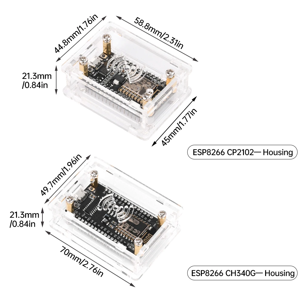 Transparent Acrylic Case for ESP8266/ESP32 Devices 6 Transparent Acrylic Case for ESP8266/ESP32 Devices - Image 6