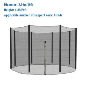 Black Outdoor Trampoline Safety Net for 6-12ft 17 S7fea4ff9d84847fd8686863f6c6abd25M