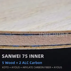 SANWEI 75 INNER Table Tennis Blade 7-Layer Design 9 S80721205a8ce475e8dfb56bf15eda9139