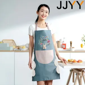 Waterproof Kitchen Apron with Floral Pattern 9 S80a1a236321b4f4ba4adcc1794ab70a5s