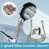 Modern Black & Silver Adjustable Shower Head
