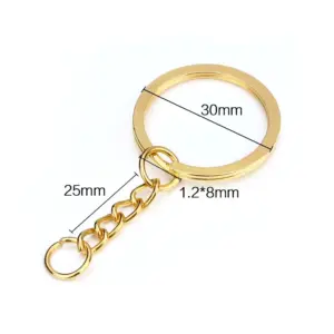 Elegant 30mm Metal Key Rings with Chains 9 S80df3c95984f49979118e1b1fa700df9j