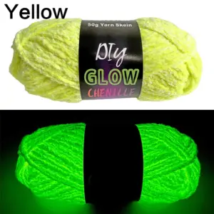 Glow-in-the-Dark Chenille Velvet Yarn for Crafts 16 S80ebf14740b94e508c1f2d9b1d23fcf6F