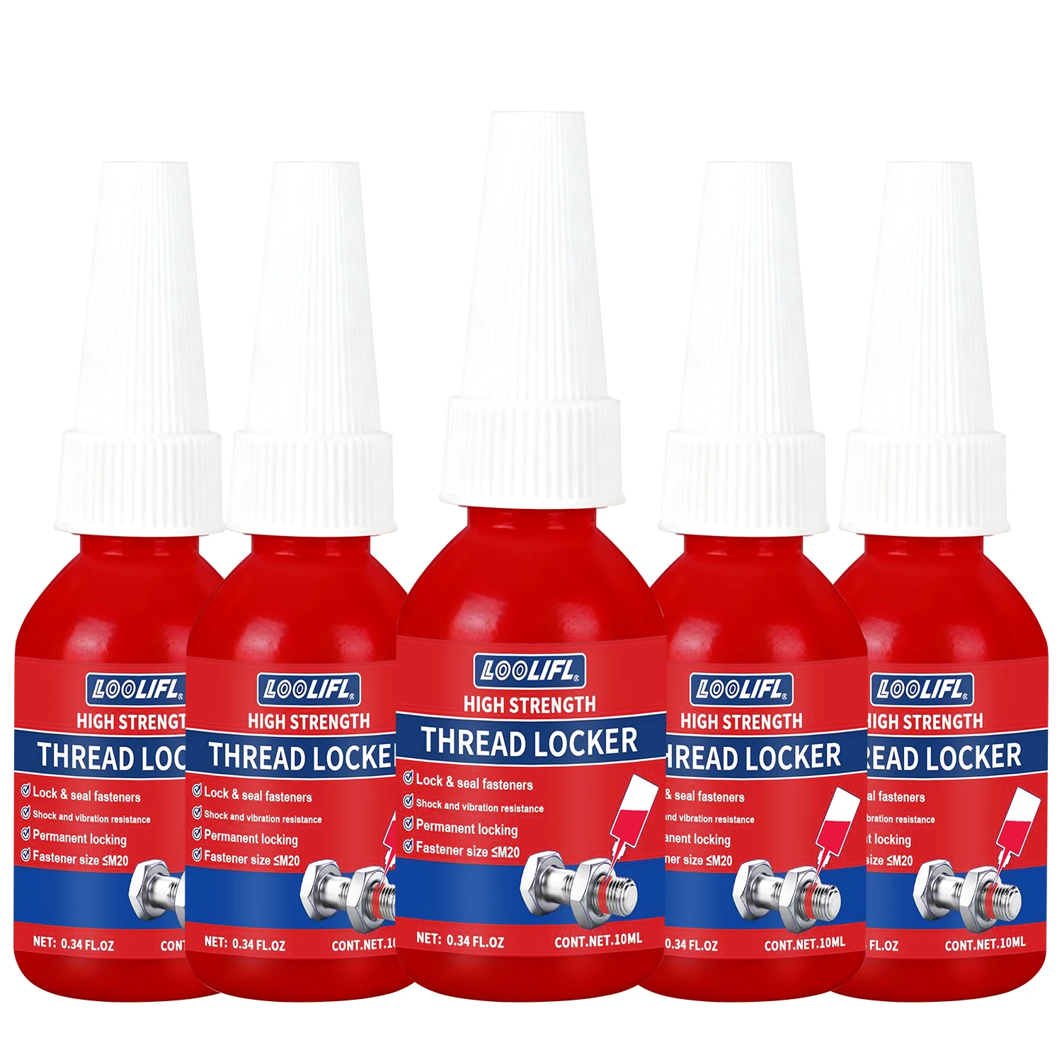 Loolifl Red Thread Locking Agent 10ml for M32 Fasteners 8 Loolifl Red Thread Locking Agent 10ml for M32 Fasteners - Image 8