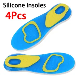 Vibrant Blue Silicone Gel Insoles for Comfort