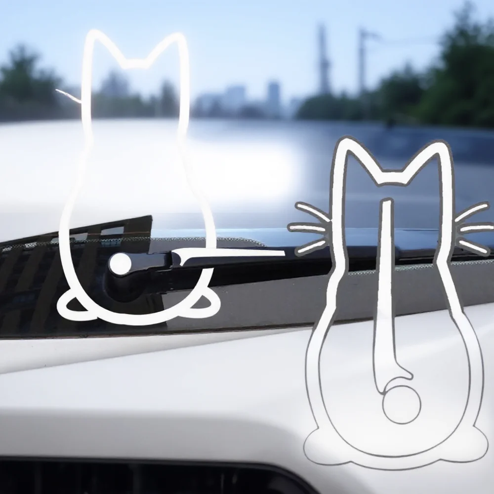 Reflective Cat Tail Car Decal - 20x32cm 2 Reflective Cat Tail Car Decal - 20x32cm - Image 2