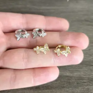 Stainless Steel Butterfly Hoop Earrings Set 8 S8213df06715f45ca8123caf6a4a96319L