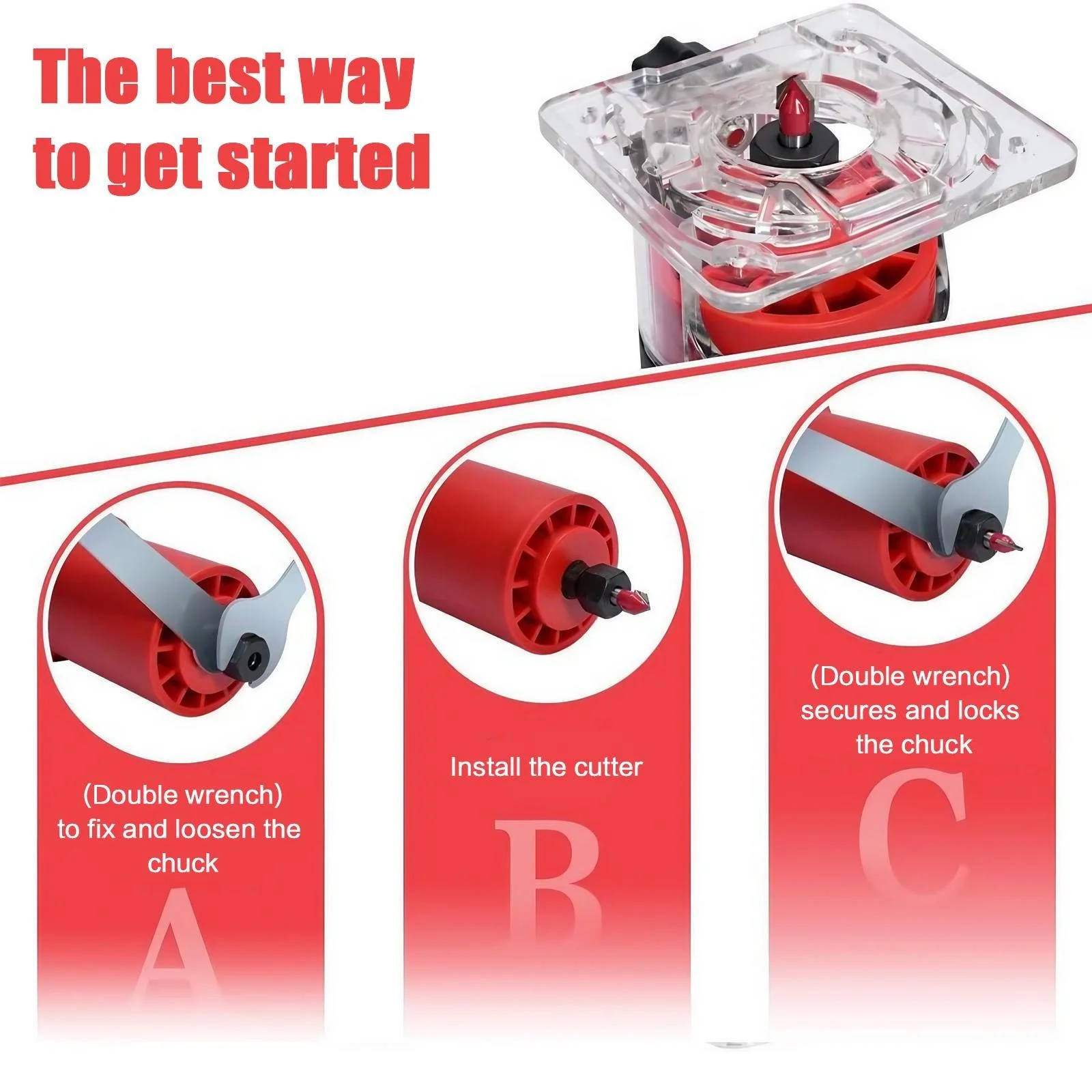 Red 650W Electric Wood Router for Precise Craftsmanship 4 Red 650W Electric Wood Router for Precise Craftsmanship - Image 4