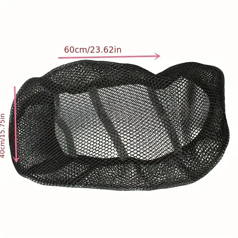 Black Honeycomb Mesh Motorcycle Seat Cover 3 Black Honeycomb Mesh Motorcycle Seat Cover - Image 3