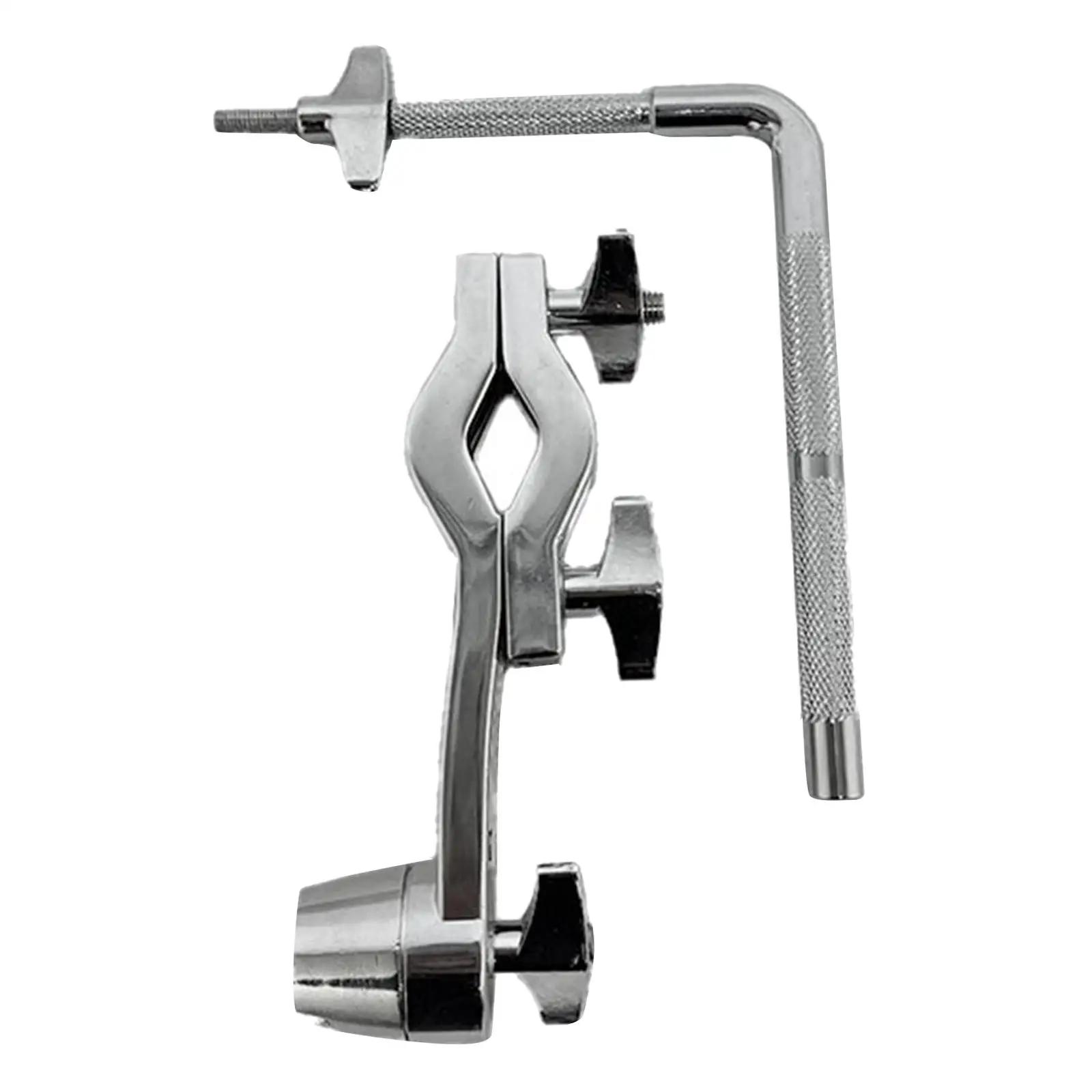 Silver Cymbal Stand Extension Clamp for Drummers 2 Silver Cymbal Stand Extension Clamp for Drummers - Image 2