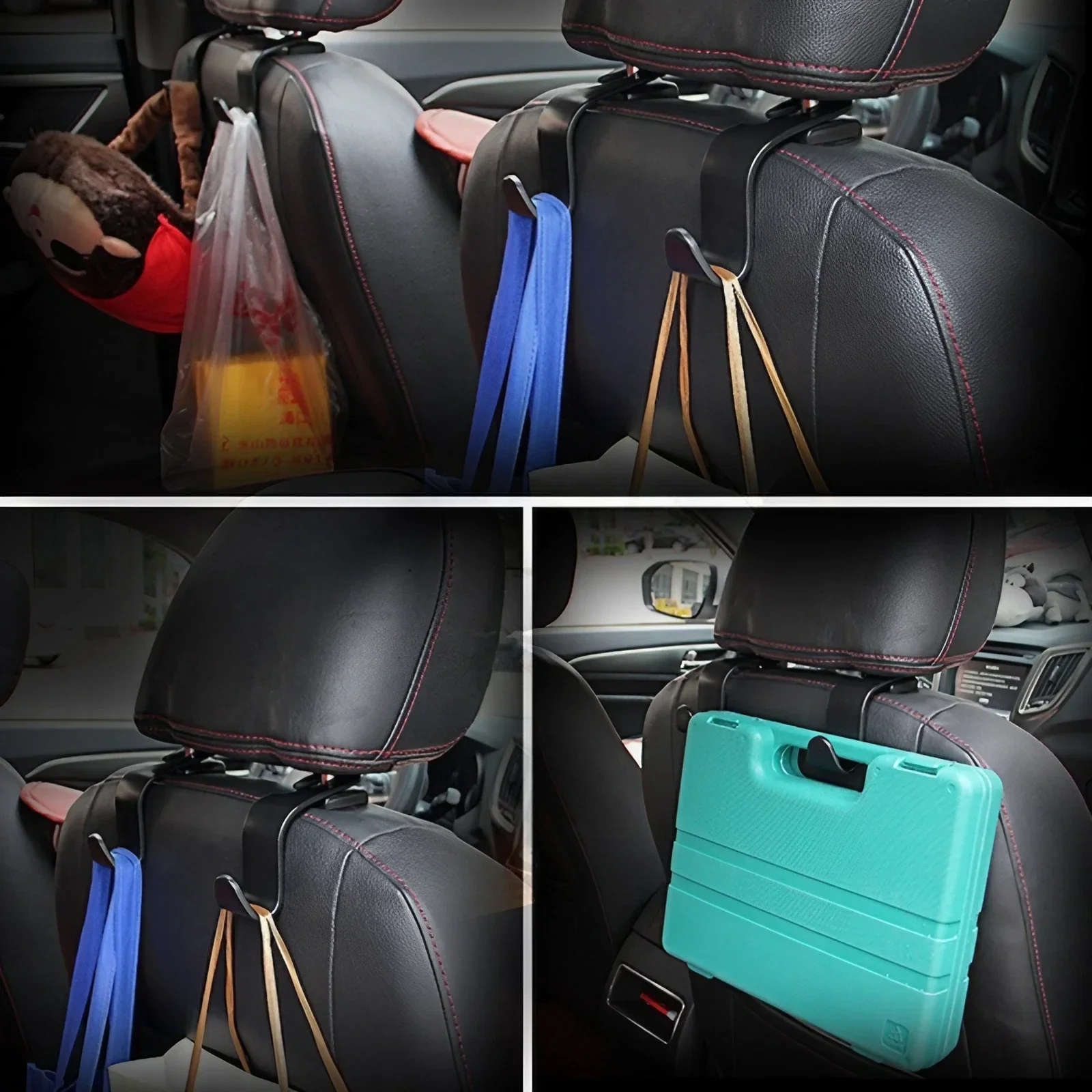 Car Seat Back Hook Organizer Set of Two 3 Car Seat Back Hook Organizer Set of Two - Image 3