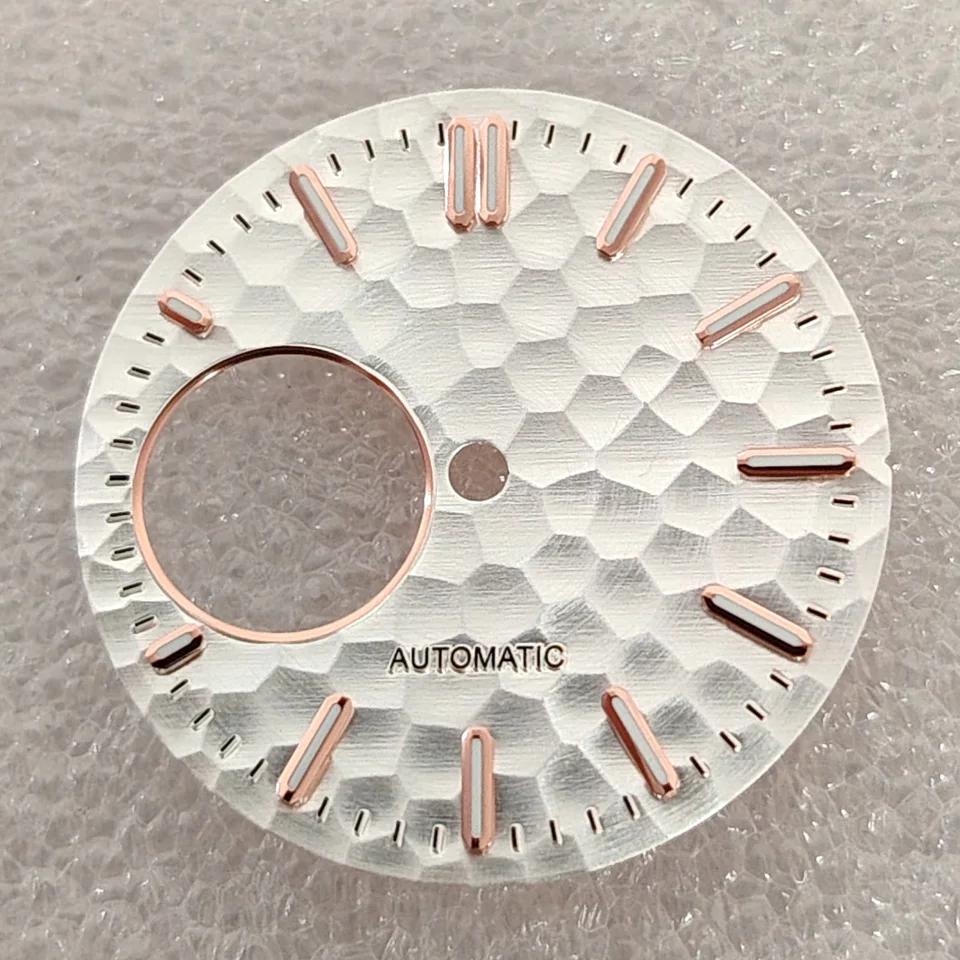 NH38 28.5mm Hammered Texture Watch Dial in Green 9 NH38 28.5mm Hammered Texture Watch Dial in Green - Image 9