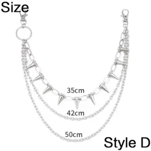 Unisex Silver Zinc Alloy Pants Chain Style D 14 S84750a4da5bf476bbe297cc3cdbe6f41W
