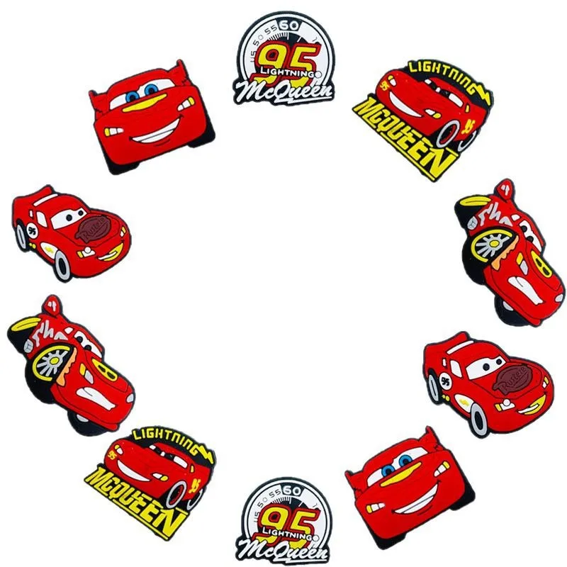 Disney McQueen Shoe Charms Set - 10 PVC Accessories 4 Disney McQueen Shoe Charms Set - 10 PVC Accessories - Image 4