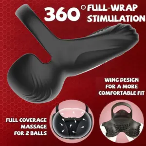 High-Tech Black Vibrating Cock Ring with Remote 9 S84b0f5a8c1e940f2b8453d15a7c32ff1J