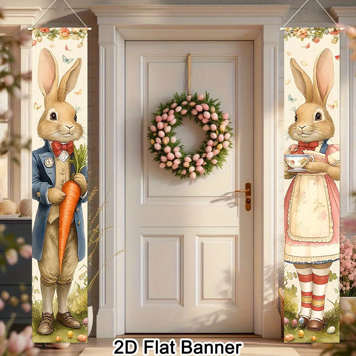 Easter Bunny Door Banners Set of Two 3 Easter Bunny Door Banners Set of Two - Image 3