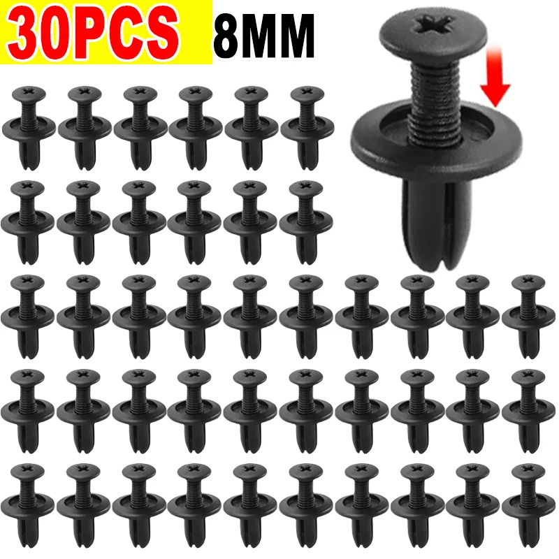 Automotive Black Plastic Fasteners Set of 50 9 Automotive Black Plastic Fasteners Set of 50 - Image 9