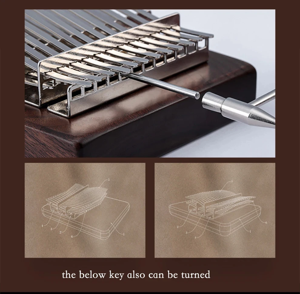Premium Black Walnut Kalimba with 34 or 38 Keys 4 Premium Black Walnut Kalimba with 34 or 38 Keys - Image 4