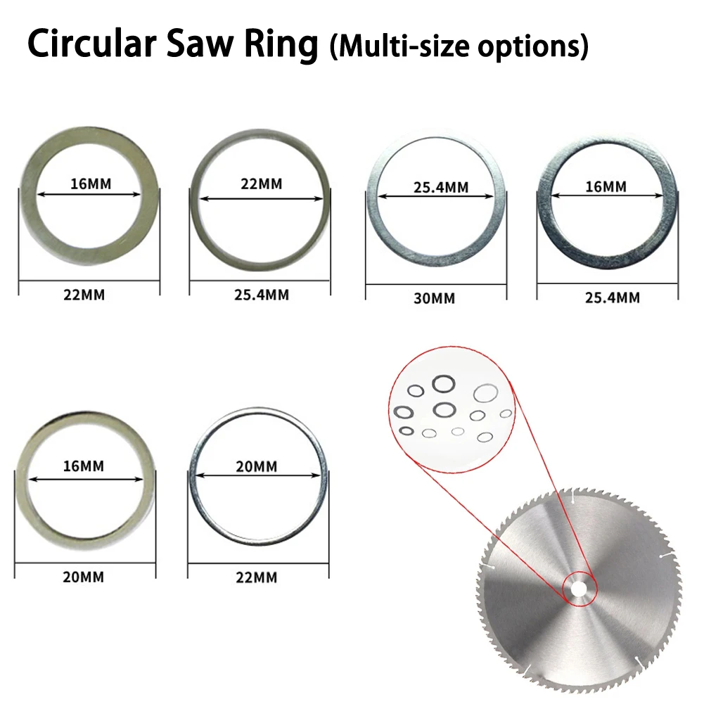 Versatile Circular Saw Blade Reducing Ring Set 2 Versatile Circular Saw Blade Reducing Ring Set - Image 2