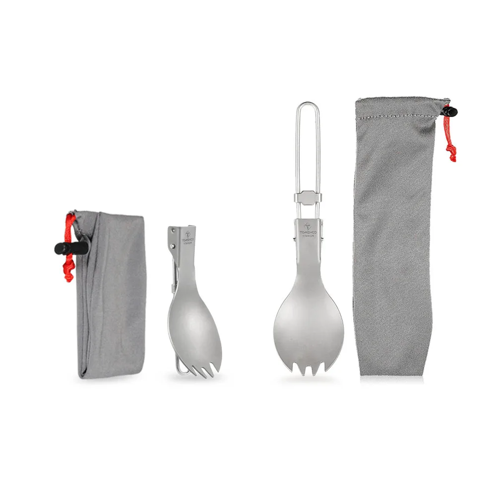 Titanium Folding Spork for Outdoor Use 2 Titanium Folding Spork for Outdoor Use - Image 2