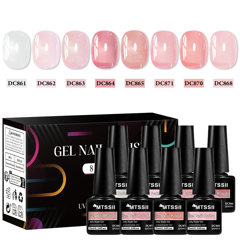 Elegant 8-Piece Jelly Gel Nail Polish Set 10 Elegant 8-Piece Jelly Gel Nail Polish Set - Image 10