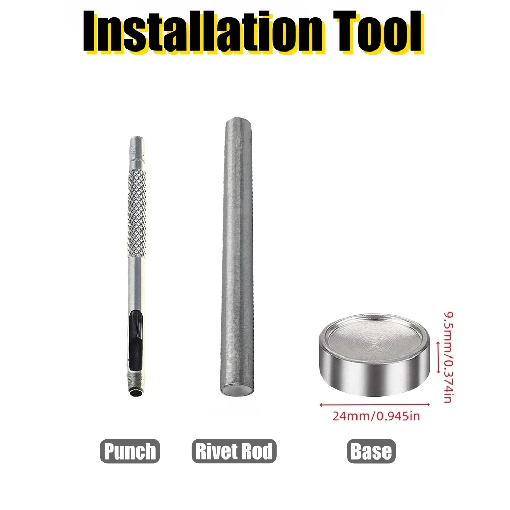 Iron Rivets Set for Leather and Crafts 9 Iron Rivets Set for Leather and Crafts - Image 9