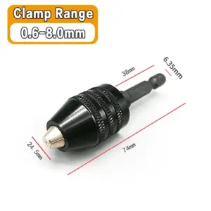 Black Impact Driver Drill Chuck Converter 3/8" UNF 16 S8583410dc4554b34a0779b6b76ca17b3T
