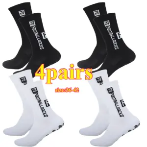 Sporty 4-Pack Football Socks with Grip 11 S85963b48c63f4f919dd693292d6a03a59