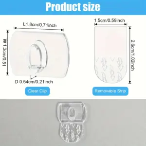 Transparent Indoor Light Hanging Clips Set of 20 or 40 9 S8598678d74034a6480033f377112ac84G