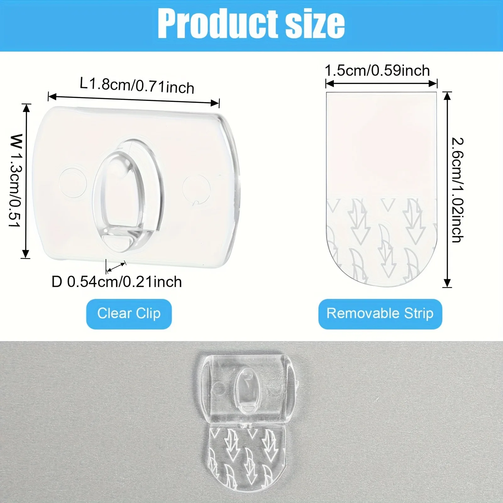 Transparent Indoor Light Hanging Clips Set of 20 or 40 3 Transparent Indoor Light Hanging Clips Set of 20 or 40 - Image 3