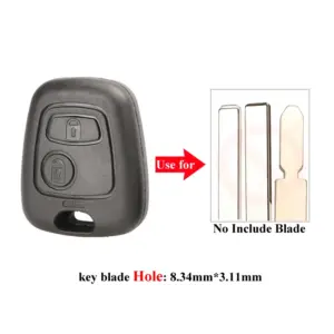 Black ABS Car Key Shell for Citroen, Peugeot, Toyota 13 S85e0f7952fca487299ce92bdc3fe07f0y