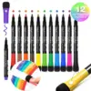 Set of 12 Magnetic Erasable Whiteboard Markers